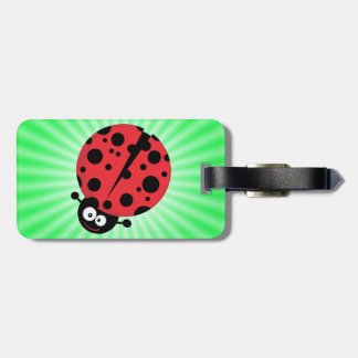 Cute Ladybug; Grönt Bagagebricka