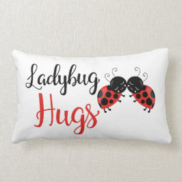 Cute Ladybug hugs-flickors rumsdekorkudde Lumbarkudde