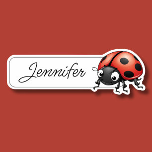 Cute Ladybug-ID Klistermärken