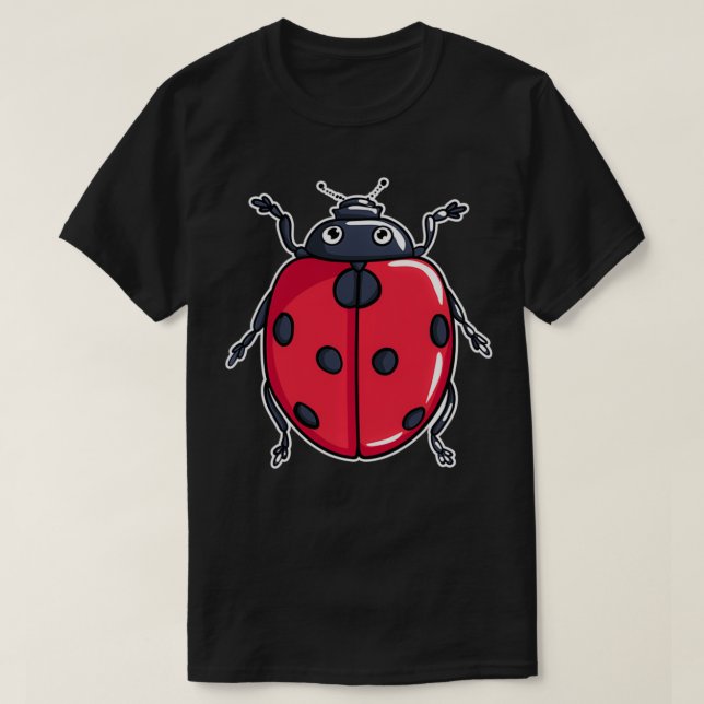 Cute Ladybug Illustration Älskare Gifts Ladybugs I T Shirt (Design framsida)
