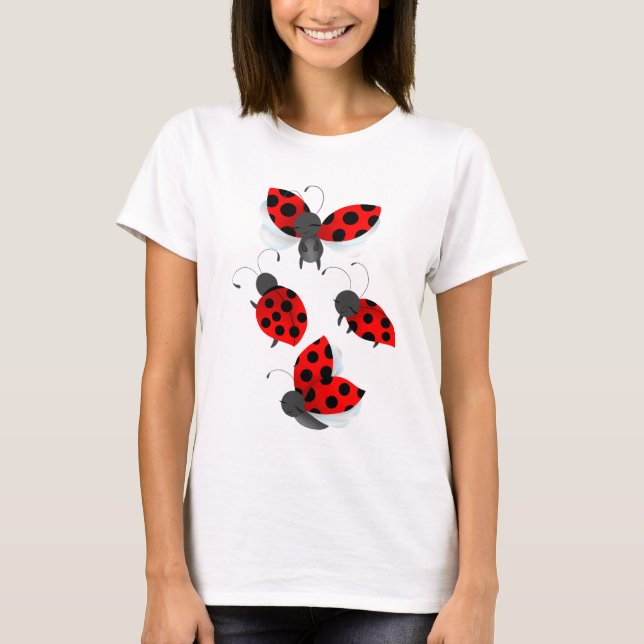 Cute ladybug insekt älskare t shirt (Framsida)