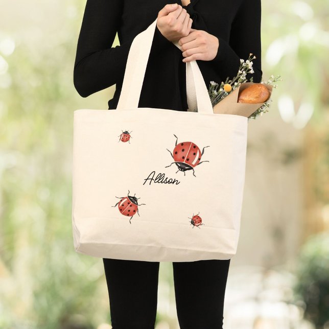 Cute Ladybug Jumbo Tygkasse (Skapare uppladdad)