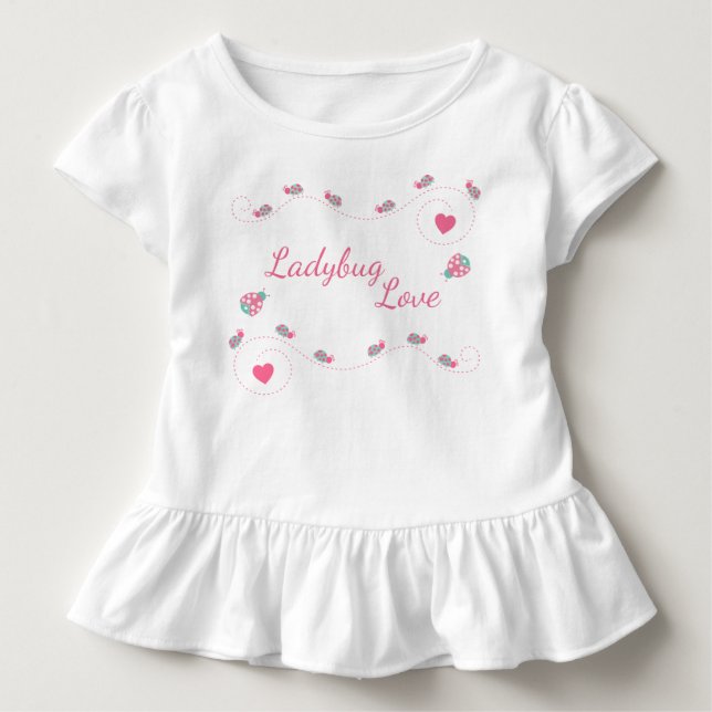 Cute Ladybug Kärlek T Shirt (Framsida)