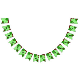 Cute Ladybug & Klöver Löv Grattis på födelsedagen Vimplar