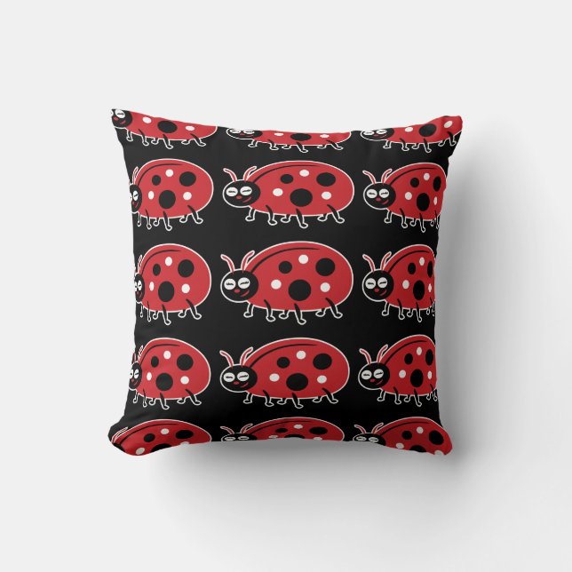 Cute Ladybug Kudde (Framsida)