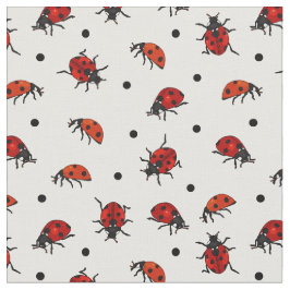 Cute Ladybug Ladybird Polka dots Mönster Tyg