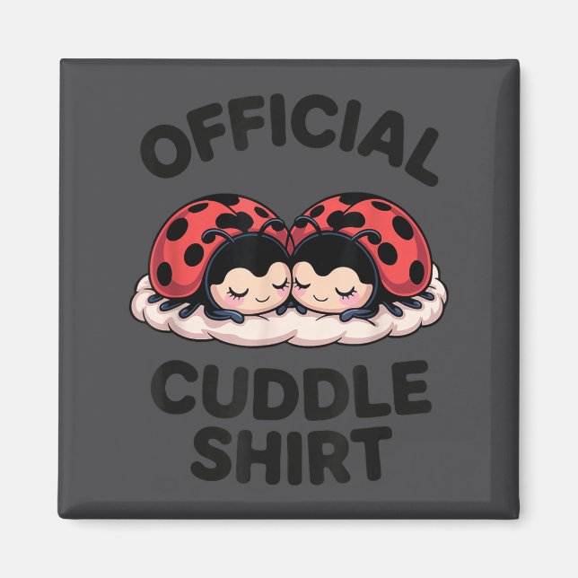 Cute Ladybug Love Cuddle  Magnet (Framsidan)