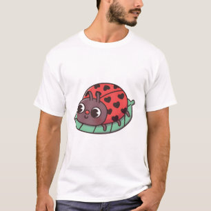 Cute Ladybug med svarta hjärtfläckar T Shirt