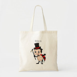 Cute ladybug med top hat och slit-tecknad tygkasse