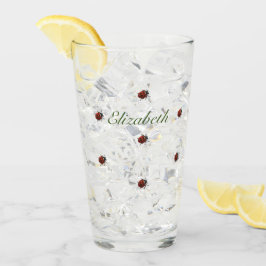 Cute Ladybug mönster med Namn Glaskopp