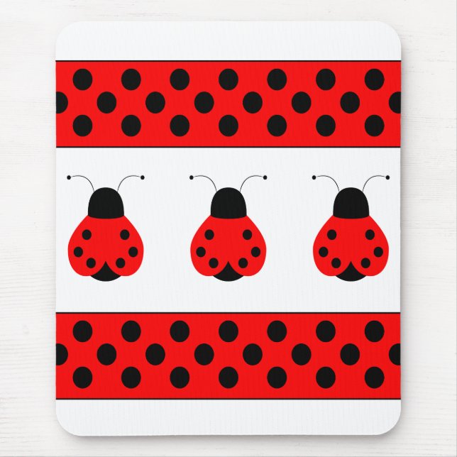 Cute Ladybug Mousepad Musmatta (Framsidan)