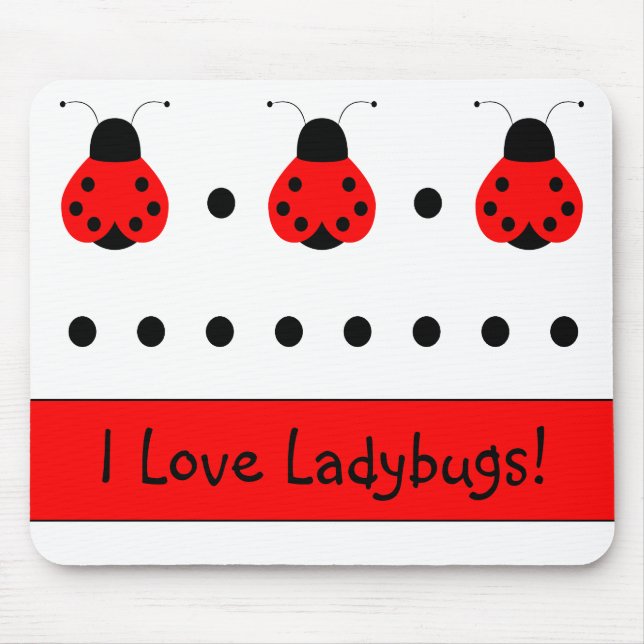 Cute Ladybug Mousepad Musmatta (Framsidan)
