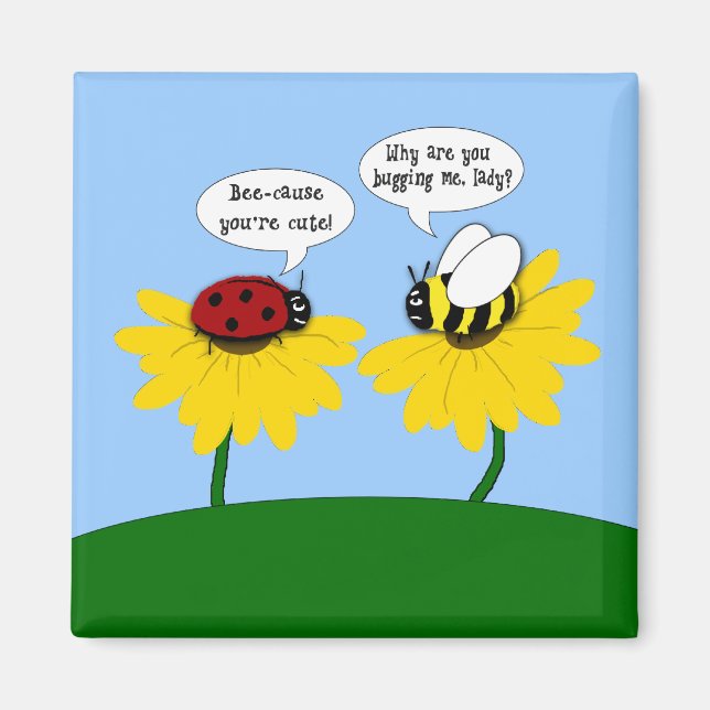 Cute Ladybug och Humla Magnet (Framsidan)