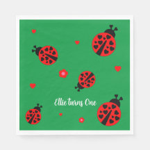 Cute Ladybug Pappersservett