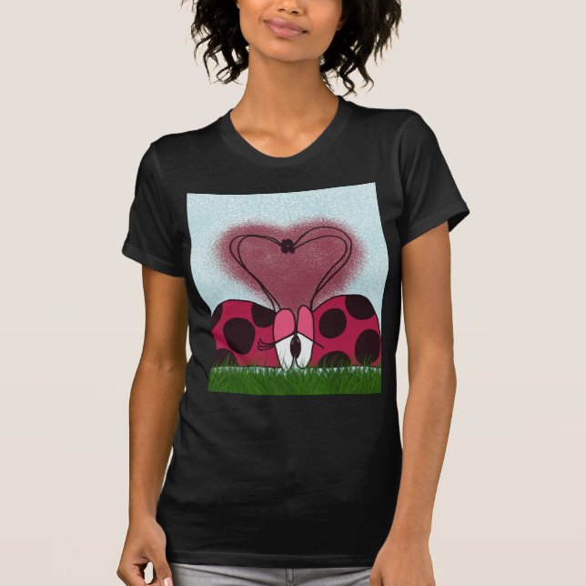 Cute Ladybug par T Shirt (Framsida)