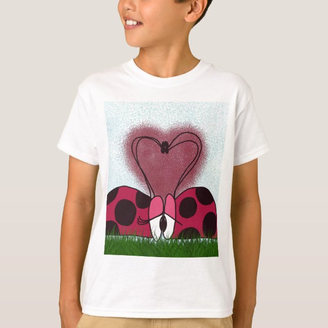 Cute Ladybug par T-shirt (Framsida)