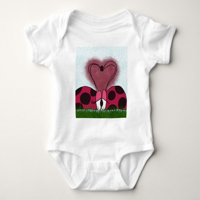 Cute Ladybug par Tee Shirt (Framsida)