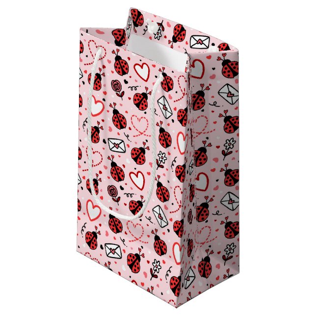 Cute Ladybug Pattern Gift Bag (Framsidan Vinklad)