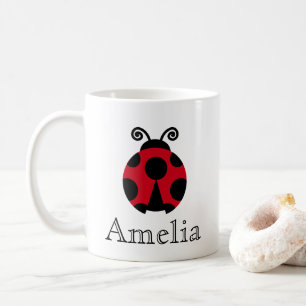Cute Ladybug Personlig Kaffemugg