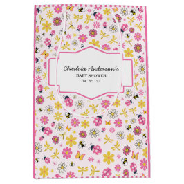 Cute Ladybug Pink Girl Baby Shower