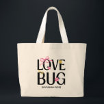 Cute Ladybug Pink Girl Baby Shower Jumbo Tygkasse<br><div class="desc">Celebrate the mama-to-be in the sweetest way with our “Our Little Ladybug” Tote Bag, a keepsake she’ll cherish long after the baby shower ends. Designed to beautifully coordinate with a baby girl celebration, this charming tote features adorable pink ladybugs set against a modern design for a look that’s both playful...</div>