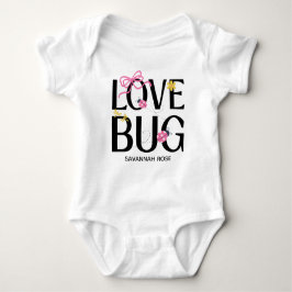 Cute Ladybug Pink Girl Baby Shower T Shirt