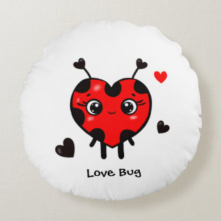 Cute ladybug rund kudde