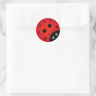 Cute Ladybug Runt Klistermärke