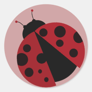 Cute Ladybug Runt Klistermärke