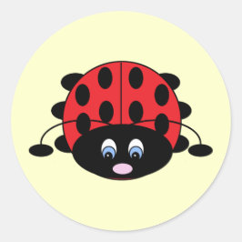 Cute Ladybug Stickers Runt Klistermärke