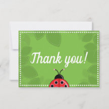 Cute Ladybug - tackkort
