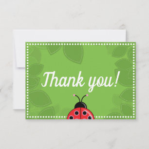 Cute Ladybug - tackkort Tack Kort
