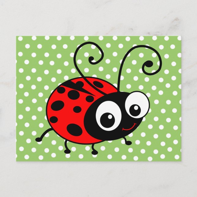 Cute Ladybug Vykort (Framsida)