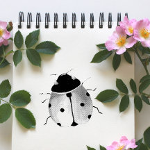 Cute Ladybug Wooden Art Frimärke