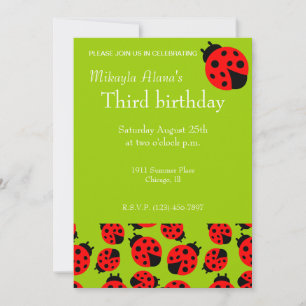 Cute Ladybugs Inbjudningar
