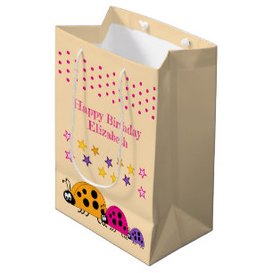 Cute ladybugs lägger till namn stars rosa