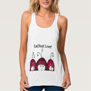 Cute Ladybugs Linne Med Racerback