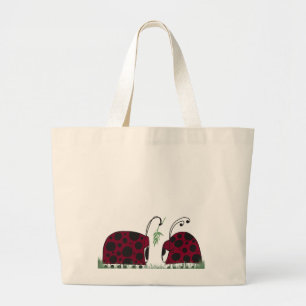 Cute Ladybugs och Mistletoe Jumbo Tygkasse