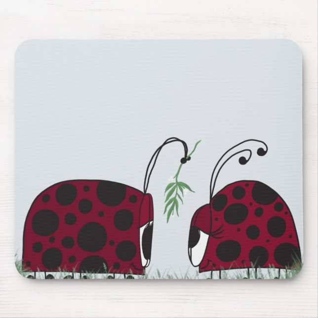 Cute Ladybugs och Mistletoe Musmatta (Framsidan)