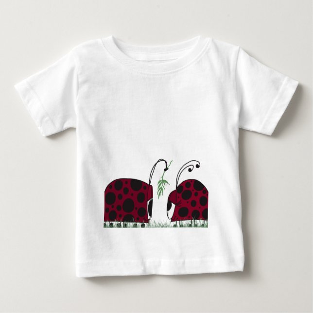 Cute Ladybugs och Mistletoe T-shirt (Framsida)