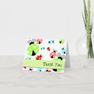 Cute Ladybugs tackkort