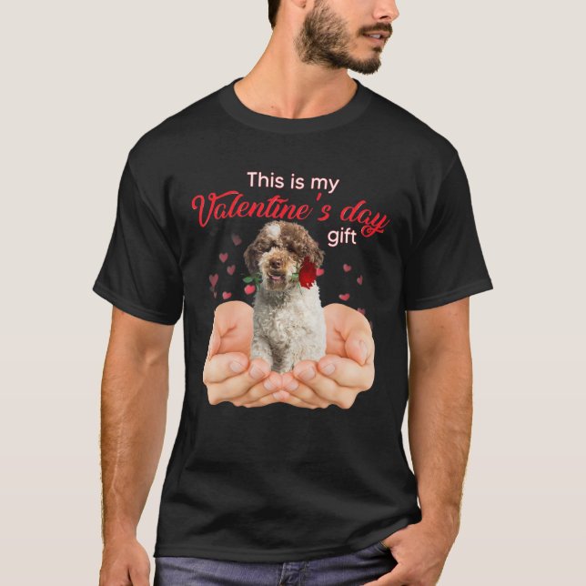 Cute Lagotto Romagnolo Det här är min hjärtans dag T Shirt (Framsida)