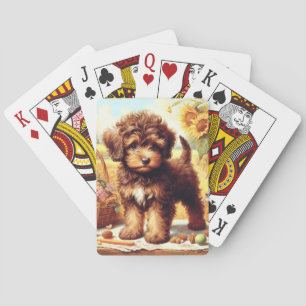 Cute Lagotto Romagnolo Painting Casinokort