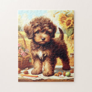 Cute Lagotto Romagnolo Painting Pussel