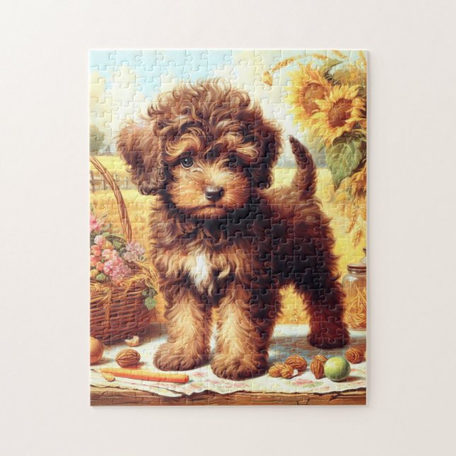 Cute Lagotto Romagnolo Painting Pussel (Vertikal)