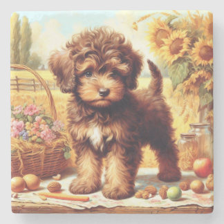 Cute Lagotto Romagnolo Painting Stenunderlägg
