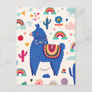 Cute Lama-vykort Vykort