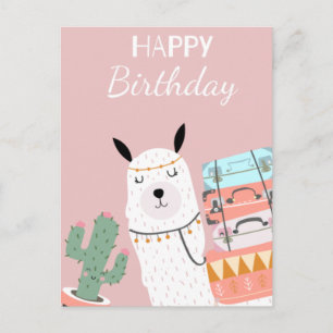 Cute Lama-vykort Vykort