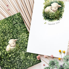 Cute Lamb Baby Shower Watercolor - Tack för dina k