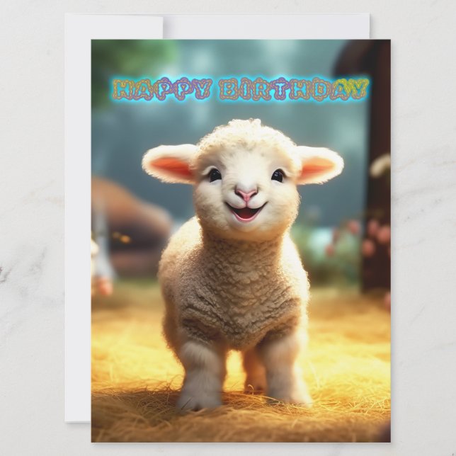 Cute Lamb Birthday (Framsida)
